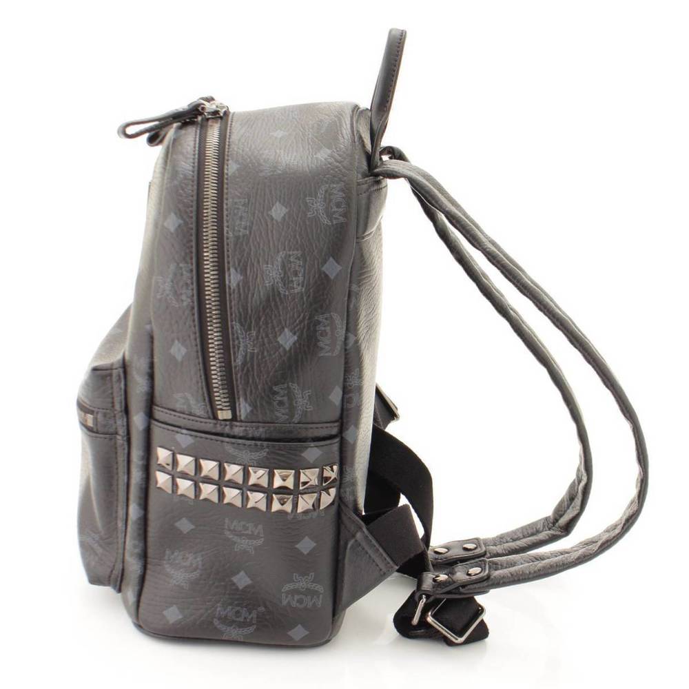 Mcm Backpack Logogram Rucksack Studded Black - image 3